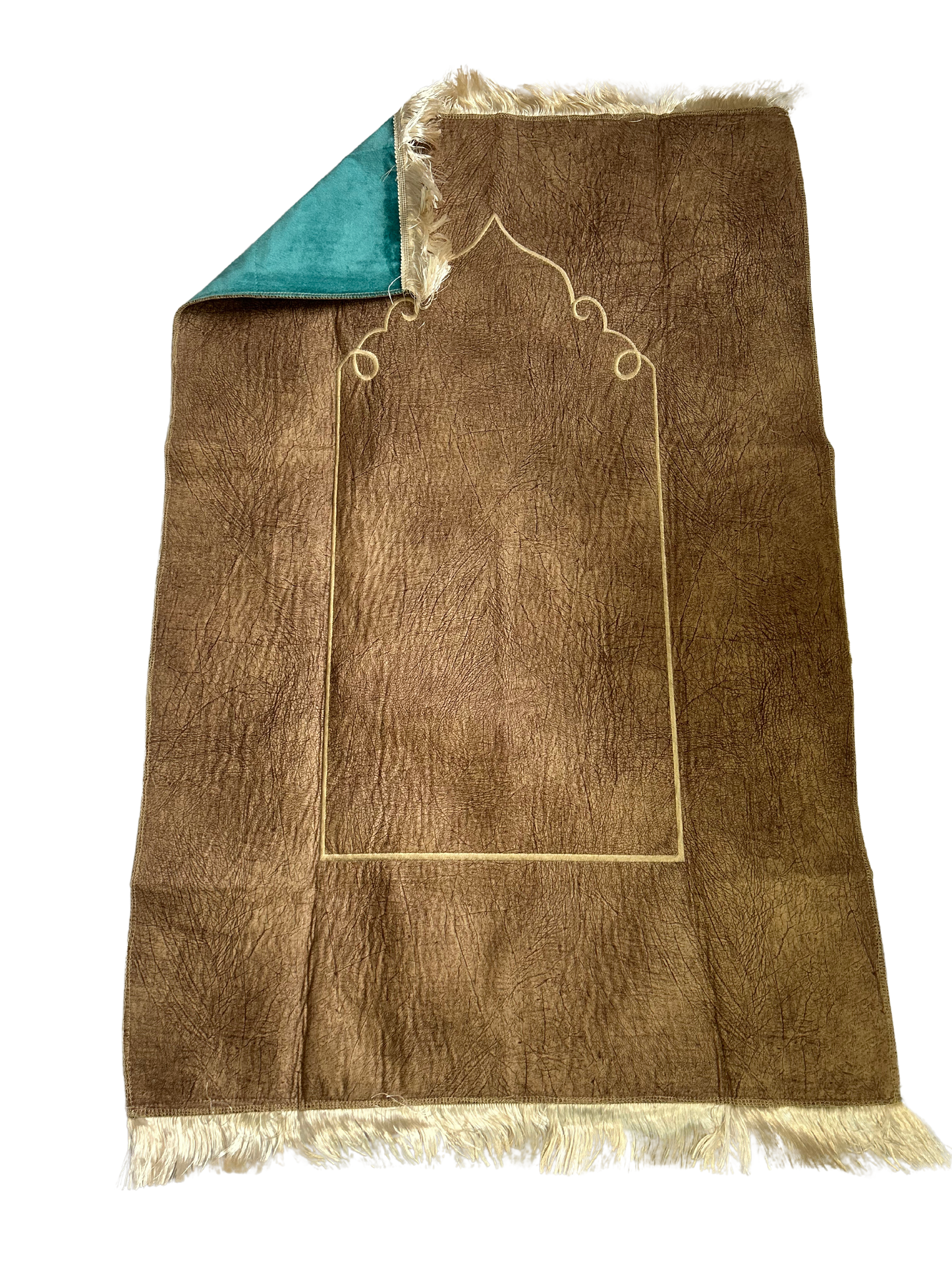 Tapis double face Turquoise/Marron