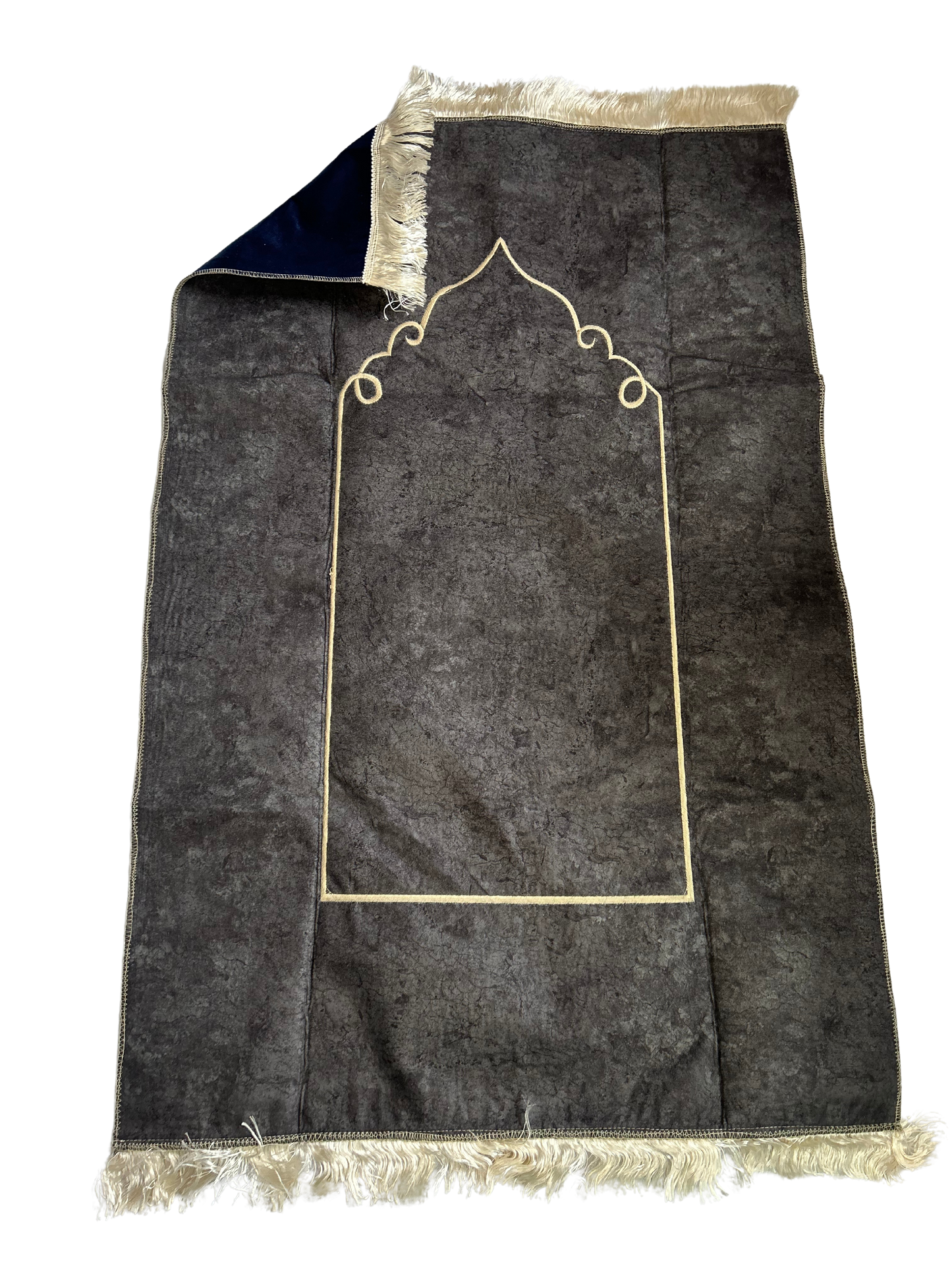 Tapis double face Bleu Nuit/Gris