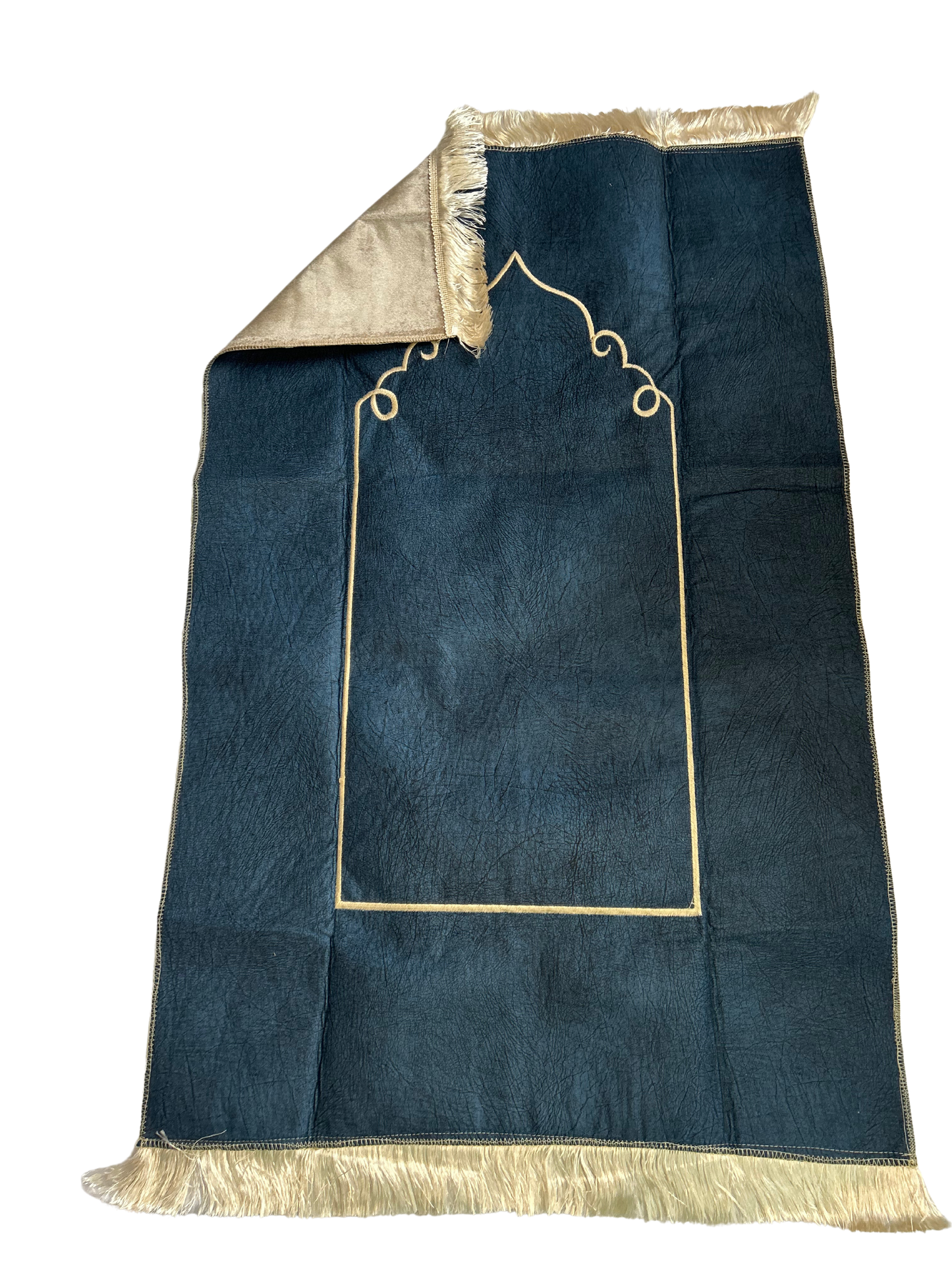 Tapis double face Beige / Bleu canard