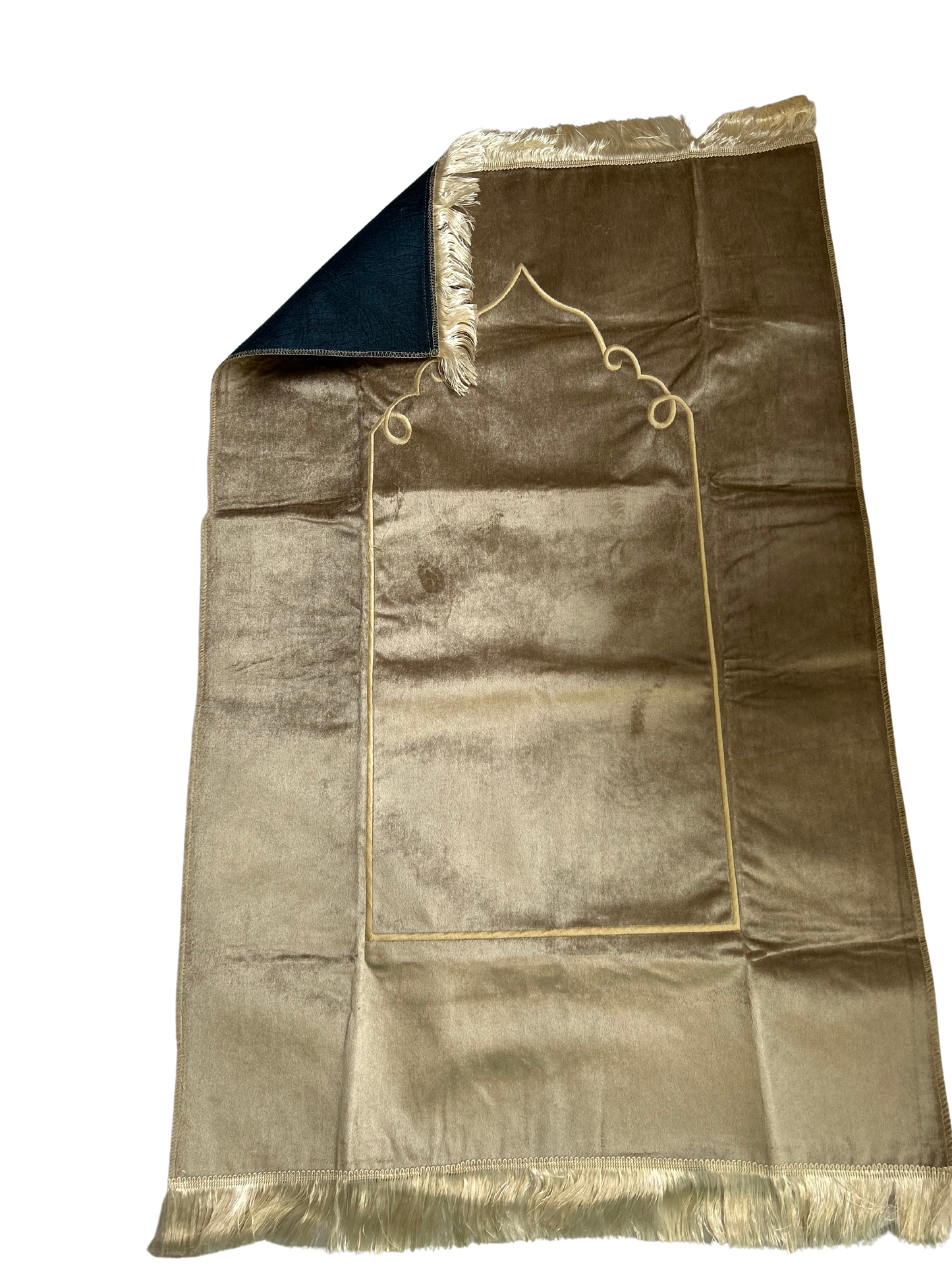 Tapis double face Beige / Bleu canard