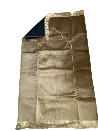 Tapis double face Beige / Bleu canard