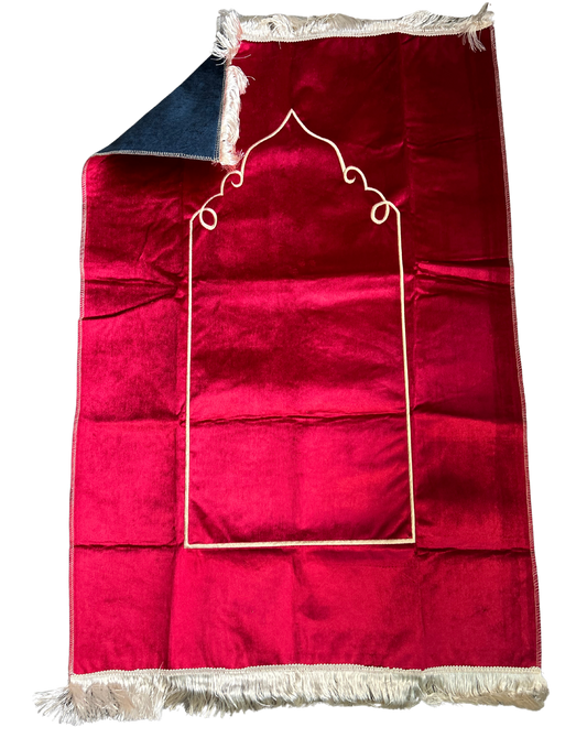 Tapis double face Bordeaux / Bleu canard