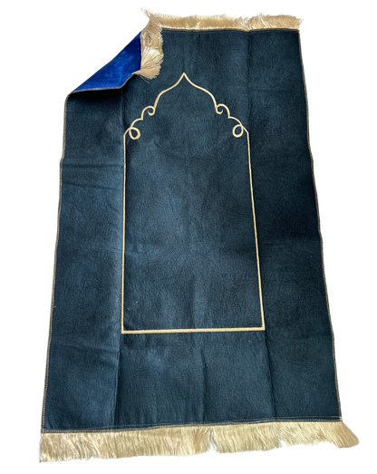 Tapis double face Bleu électrique/ Bleu canard