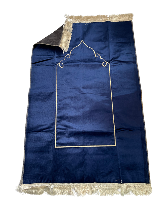Tapis double face Bleu Nuit/Gris