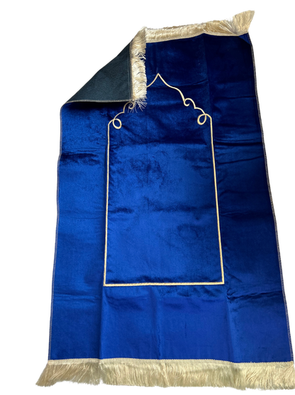 Tapis double face Bleu électrique/ Bleu canard