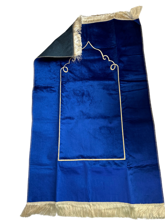 Tapis double face Bleu électrique/ Bleu canard