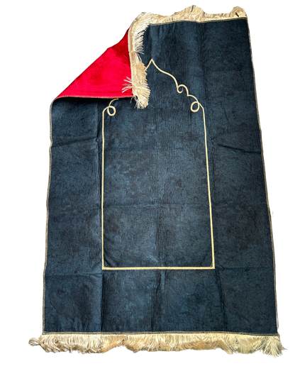 Tapis double face Bordeaux / Bleu canard