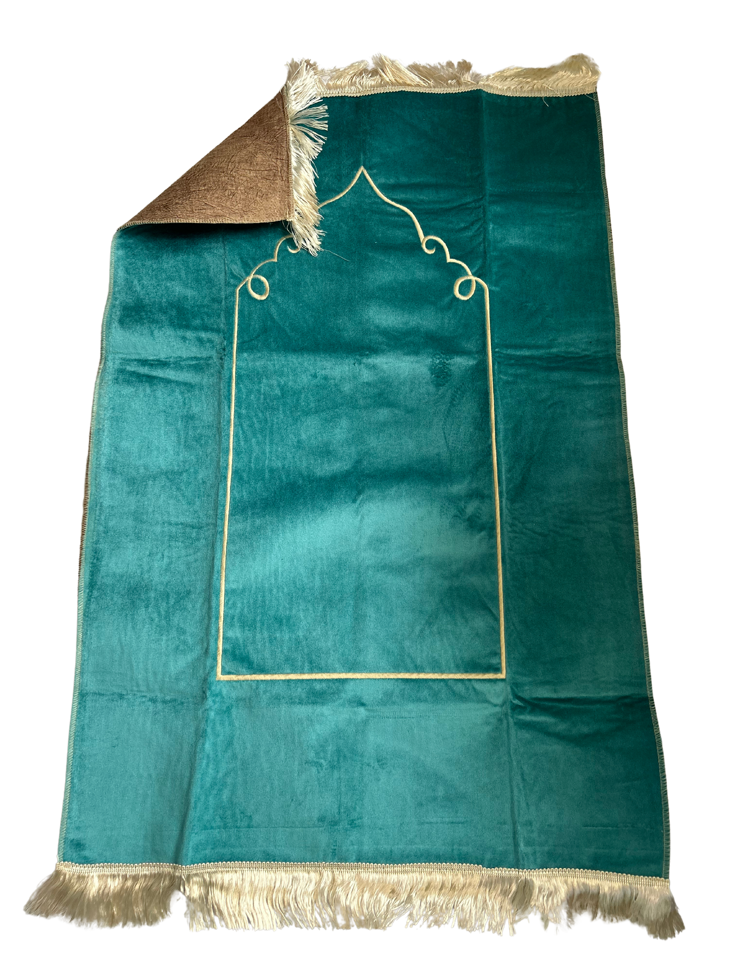 Tapis double face Turquoise/Marron