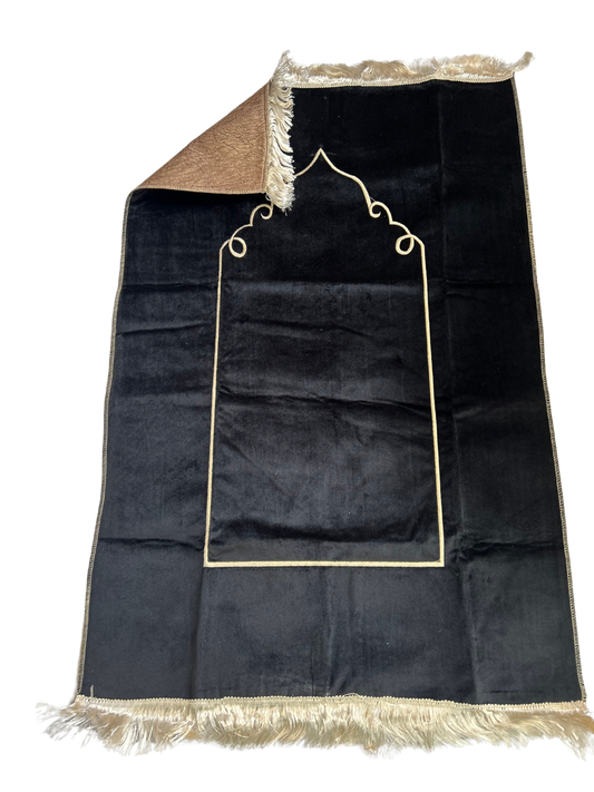 Tapis double face Noir/Marron